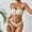 B_ Beige, variant on Bandeau Two Piece Bathing Suits for Women Retro High Waisted Swimsuits Sexy Push Up Solid Bikini Swimwear 2025 Fashion Blue L