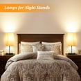 thumbnail image 4 of 15'' Table  Set of 2, 3-Color Bedside Lamps with Pull Chain and AC Outlet, Small Night Light Lamps for Bedroom Living Room, 4 of 6