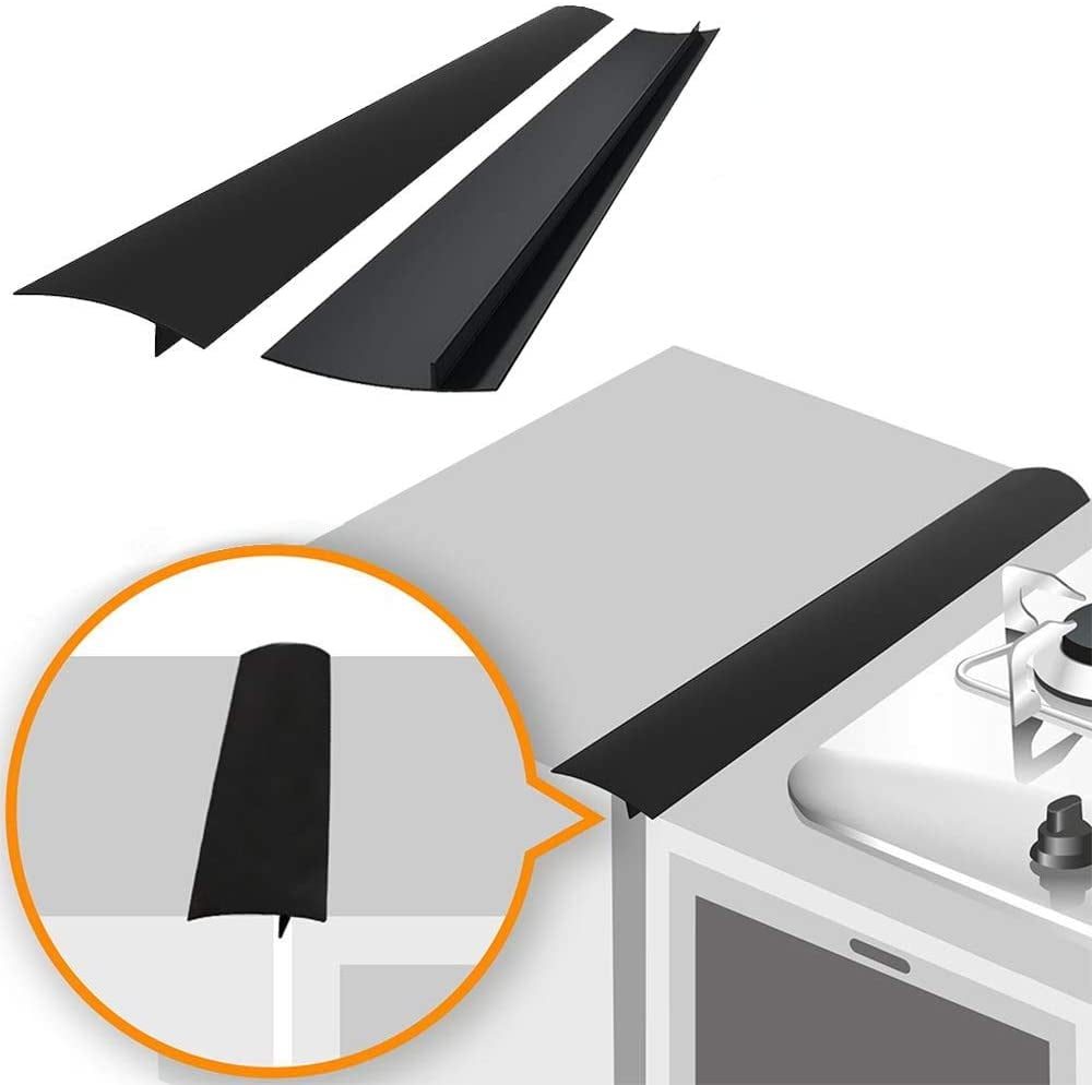 2PcsKitchen Silicone Stove Counter Gap Cover Easy Clean Heat-resistant Slit Fill 