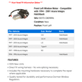 thumbnail image 2 of Front Left Window Motor - Compatible with 1994 - 2001 Acura Integra Hatchback 1995 1996 1997 1998 1999 2000, 2 of 2