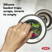 OXO Softworks 2-in-1 Stainless Steel Sink Strainer and Stopper, Black