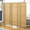 thumbnail image 2 of HOMCOM 6 Panel Room Divider Freestanding Folding Privacy Screen Nature Wood, 2 of 8