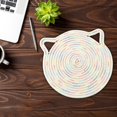 thumbnail image 4 of Nomeni Kitchen Gadgets Cat Ears Household Japanese Style Hanging Cotton Thread Woven Dining Table Creative Insulation Pad, 4 of 6