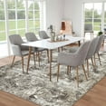 thumbnail image 3 of BERTHMEER 5'x7' Modern Abstract Area Rugs for Living Room Bedroom Dining Room Office Contemporary Rugs Machine Washable non-slip, Brown, 3 of 8