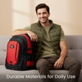 thumbnail image 6 of New York Xpress 25L Lightweight Travel Backpack Water-Resistant Casual Daypack for School, Travel, and Outdoor Activities,Red,8160, 6 of 7