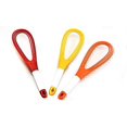 thumbnail image 1 of CHAO Juego de 3 batidores de silicona, batidor de huevos plegable dos en uno, batidor manual, utensilios de cocina para mezclar, mezclar, revolver, batir (naranja, amarillo, rojo), 1 of 5