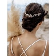 thumbnail image 2 of Wedding Crystal Hair Combs Bridal Headpieces Wedding Hair Accessories for Brides (Silver), 2 of 4
