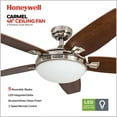 thumbnail image 2 of Open Box Honeywell Carmel Ceiling Fan, Quiet Motor & Remote Control, 48",Nickel, 2 of 12