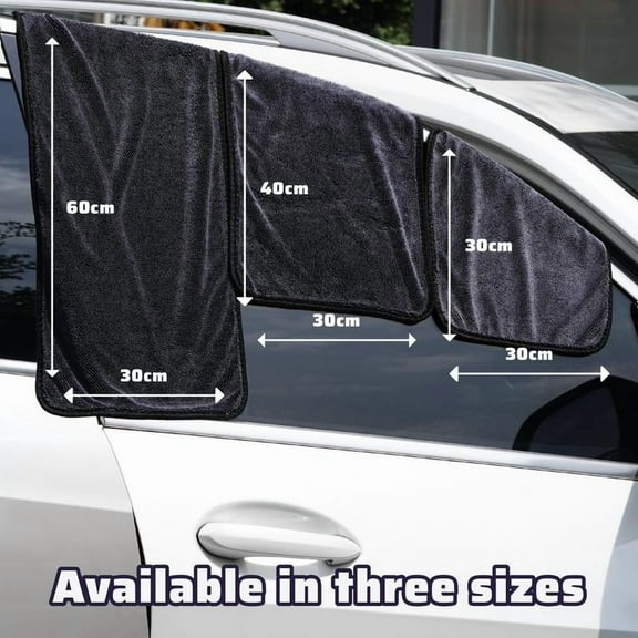 BLACK TWISTED-LOOP DRYING TOWEL - Ultra-Absorbent Car Drying Towel Made With A Twisted-Loop Microfiber Weave, 1300 GSM Premium Microfiber