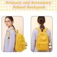 thumbnail image 6 of Lomyolo School Backpack for Women 4 5 6 7 8 9 10 11 12 13 Year Old Daughter Corduroy Backpack Lightweight Bookbag for School, Travel Cute Gift - Yellow, 6 of 6
