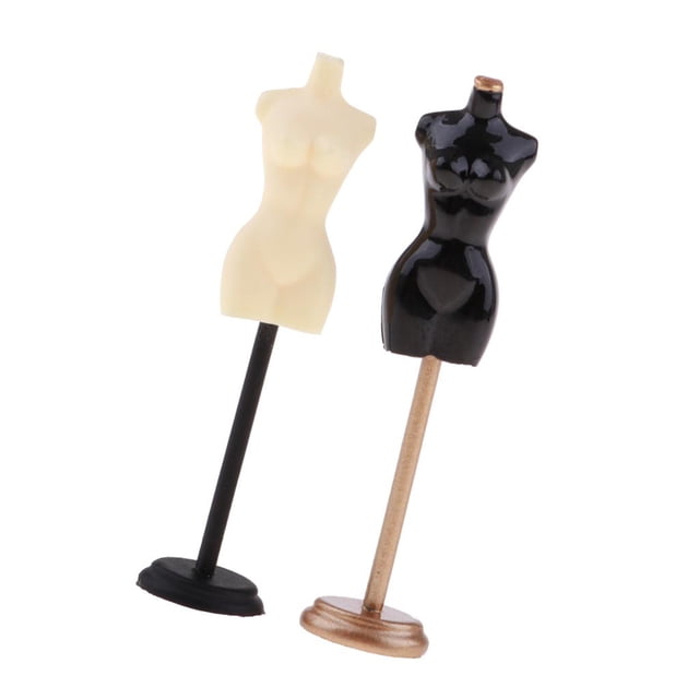 Soporte de exhibición del modelo del maniquí CUTICAT dorado negro Miniaturas de muñecas
