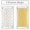 thumbnail image 2 of Sweet Jojo Designs Boho Sun White and Mustard Yellow Boy, Girl, Unisex/Gender Neutral Fitted Crib Sheets Set 2 Piece, 2 of 6