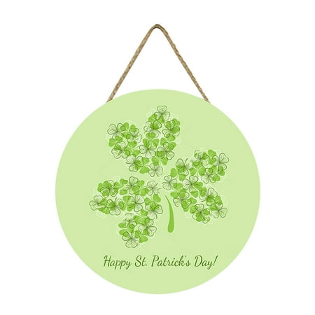 

St. Patrick s Day Wooden Plate Round Home Small Wall Decorations for Living Room Flower Decorations for Bathroom Entrance Decorations for Home Decorations for Home Wall Walk This Way Sign