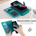 thumbnail image 5 of Feishell for Samsung Galaxy S22 Ultra 5G Crossbody Wallet Case,PU Leather Lager Capacity Detachable Cover Magnetic Buckle Card Slots Zipper Pocket Stand Phone Case with Adjustable Shoulder Strap,Blue, 5 of 8