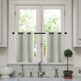 thumbnail image 1 of Solid Sunscreen Curtain 1 Panel Blackout Curtain Short Type Room Curtain Rod Pocket Style Curtain Kitchen Living Room Decor, 1 of 4