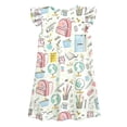 thumbnail image 7 of jiaxiM Little Girls A-line School Uniform Dress Cute Pattern Ruffle Sundress Toddler Girl Casual Back to School Dresses for Party, 7 of 7