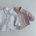 thumbnail image 4 of FYDUU Boys Casual Shirts Long Sleeve Button Down Shirt Kids Tops Spring Summer Fall Thin Shirts For Toddler Boys Comfortable Daily Wear Temperament Top 5-6 Years, 4 of 5