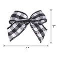 thumbnail image 2 of Uxcell 50Pcs Mini Gingham Ribbon Bow 1" Checkered Fabric Satin Ribbon Bows for Craft Bow Sewing Black and White, 2 of 7