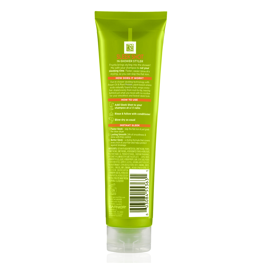 Garnier Fructis Sleek Shot In Shower Hair Styling Cream, 5.1 fl oz - image 4 of 11