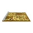thumbnail image 2 of Ahgly Company Machine Washable Indoor Round Animal Yellow Traditional Area Rugs, 8' Round, 2 of 4