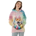 thumbnail image 4 of Happy Easter Shiba Inu with Bunny Ear Headband and Flowers All Over Print 3D Hoodie Unisex Merch Hoodies Shibas Dog Lovers Gifts Idea - 13001, 4 of 6