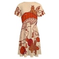 thumbnail image 5 of Mushrooms & Tiny Friends Sundress Short Sleeve Dress Summer Women Clothes Dress for Women Dresses, 5 of 7