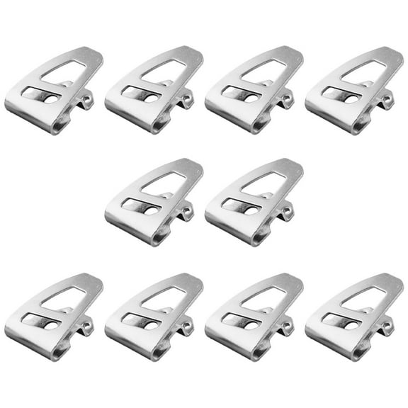 ADDHAT 10Pcs Universal Tool Belt Hook Silver Steel for Workplace and Diy Enthusiasts