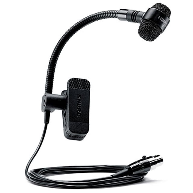 Micrófono Shure PGA98H-TQG de Clip de Instrumento Condensador Cuello de Cisne Patrón Polar Cardioide