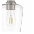 thumbnail image 3 of Hampton Bay Pavlen 1-Light Brushed Nickel Contemporary Hanging Mini Pendant with Clear Glass Shade, 3 of 6