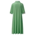 thumbnail image 5 of AOOCHASLIY Ladies Dresses Clearance V Neck Short Sleeve Loose Summer Flowy Mini Dress, 5 of 5