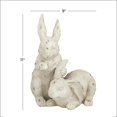 thumbnail image 3 of DecMode 11" Indoor Outdoor Rabbit Garden Sculpture, 3 of 8