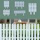 thumbnail image 1 of Valla de jardín de PVC blanco - Setas decorativas de plástico ABS para patio y césped, 50cm x 13cm, 29cm, 40cm o 60cm x 50cm, 1 of 7