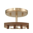 thumbnail image 5 of Possini Euro Design Givens 15 3/4" Modern Semi Flush-Mount Ceiling Light Fixture Kitchen 4-Light Satin Bronze and Wood Finish, 5 of 9