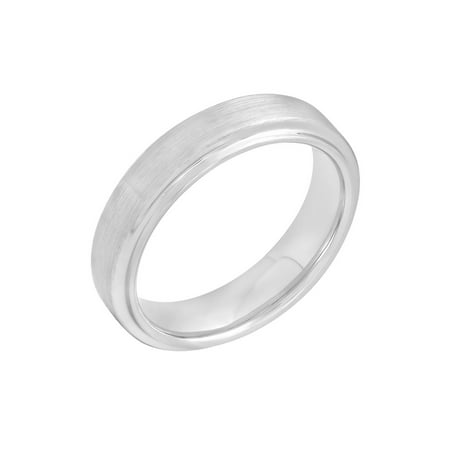 Men's Tungsten 6MM Satin and High-Polished Wedding Band - Mens