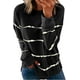 thumbnail image 1 of Sudadera informal con cuello redondo para mujer, con estampado de rayas, holgada, suave, de manga larga, camisetas Xemadio WMPH-1201-5, 1 of 1