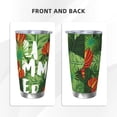 thumbnail image 3 of Fuzoiu Palm Leaves And Tropical Flowers Print 20oz Tumbler, Stainless Steel Vacuum Insulated Car Cup, Insulated Coffee Mug,Travel Mug with Lid,Thermal Cup for Outdoor-Straw Three-piece Set, 3 of 8