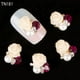 Visland 10 Pcs 3D Rose Fleur Nail Art Autocollants Conseils Goujons Strass Ongles Décoration Bijoux – image 2 sur 2