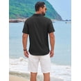 thumbnail image 6 of COOFANDY Men's Short Sleeve Casual Button Down Shirts Summer Beach Wedding Textured Linen Shirt for Men, 6 of 7