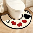 thumbnail image 6 of Toilet Rugs U Shaped Washable – 26" x 15" Plush Fur Bath Mat, Non Slip Absorbent for Bathroom Floor, 6 of 8