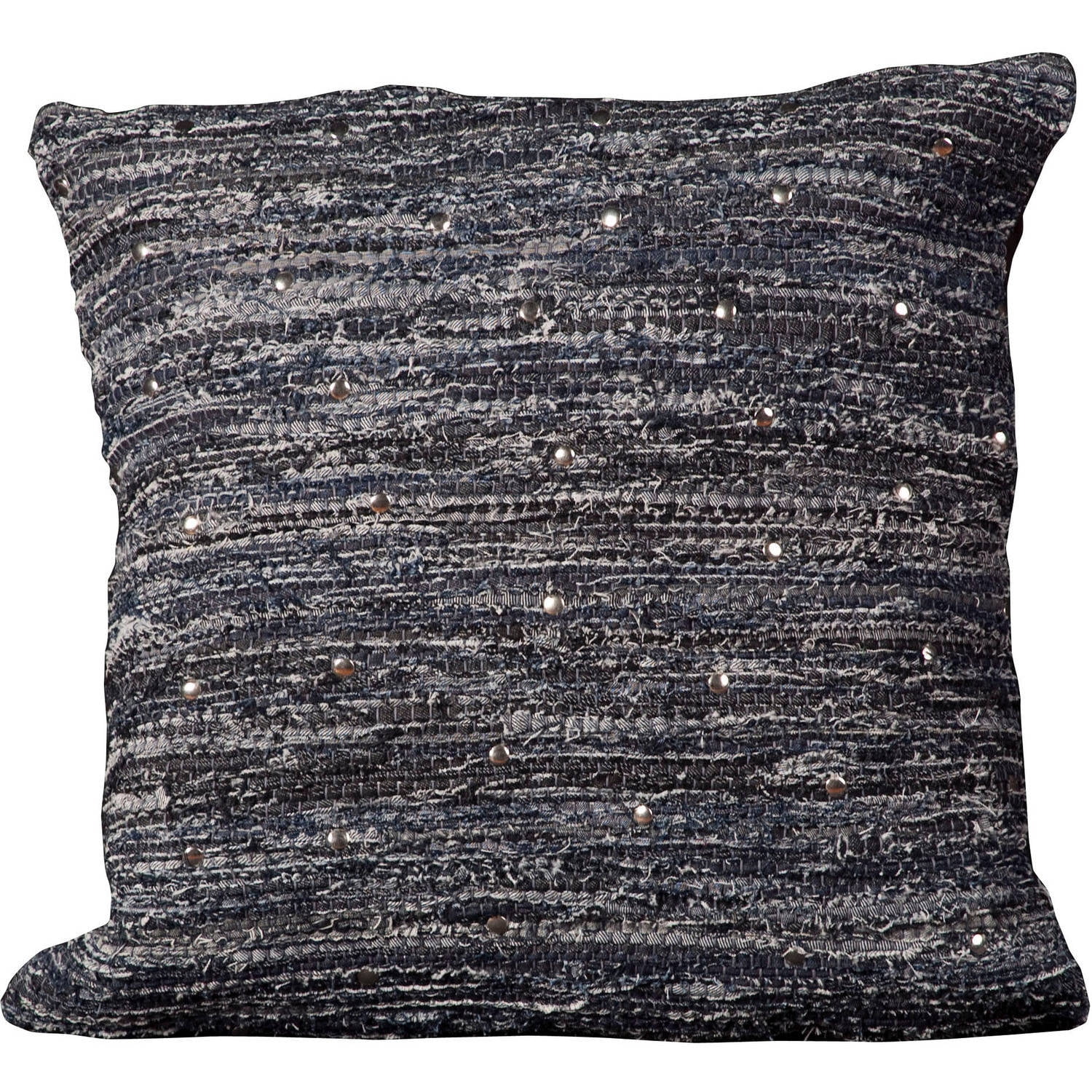 Nourison Denim Woven Decorative Throw Pillow, Denim, 20" x 20