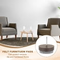 thumbnail image 4 of Almohadillas de fieltro con clavo Uxcell, deslizadores redondos para muebles para patas de silla, sofá, armario, mesa, color marrón, 24 mm, 4 of 7