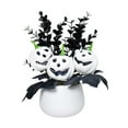 thumbnail image 2 of FVDPWYE Halloween Pumpkin Centerpiece, Artificial Potted Plant, Halloween Decoration for White, 2 of 9