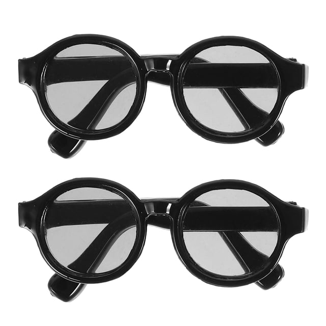 BRIGHTFUFU 2 pares de gafas para muñecas, accesorios para vestir, gafas llamativas para muñecas, gafas para vestir muñecas