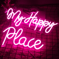 thumbnail image 5 of Our Happy Place LED Neon Sign for Wall Decor, USB Power Led Neon Lights for Bedroom, Birthday Wedding Party Decoration Neon Sign for Selfie Point - 13.7x10.6 Inch - Pink, 5 of 7