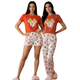 thumbnail image 1 of Pijama De 3 Piezas Mujer Pantalon Short Y Playera A Juego, 1 of 5