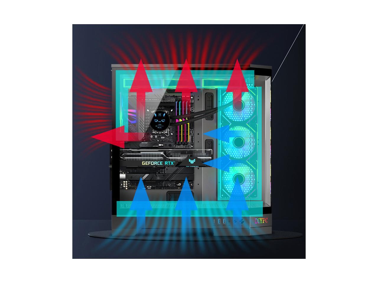 DIYPC VanguardF1BK ATX PC Case
