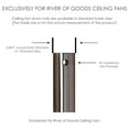 Glam 36 Inch Ceiling Fan Down Rod 0.5" Standard Diameter, Oil Rubbed
