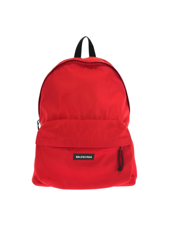 Pre-Owned BALENCIAGA Explorer Backpack, Red & Black Canvas, 503221, Unisex