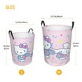 thumbnail image 2 of Hello Kitty Laundry Hamper, Dirty Clothes Hamper Storage Basket for Bathroom Bedrooms, Circular Hamper with Handles, Gifts for Boys Girls Men Women, 2 of 8