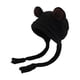thumbnail image 1 of Gorro de invierno para mujer, diseño de dibujos animados, novedoso, con protección para las orejas, tejido de punto, con ojos grandes. Negro, 1 of 9